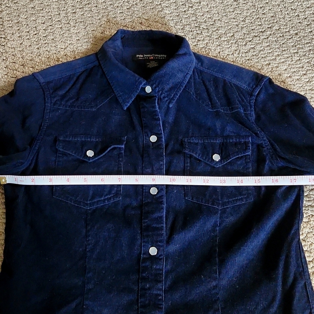 Womens Ralph Lauren Polo Jeans Company 3/4 Sleeve Shirt Small Vintage - Picture 7 of 7